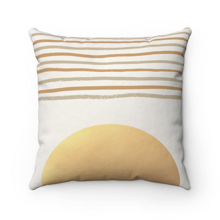 Sunburst Lines Decorative Cushion, 4 Size Options: off-white, beige decorative pillow, minimal modern graphic style