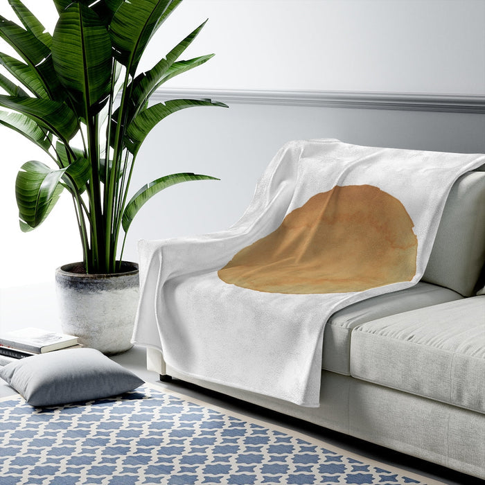 Sunshine Abstract Plush Throw Blanket, Available in 3 Sizes: white, black abstract shape, minimal, modern abstract style
