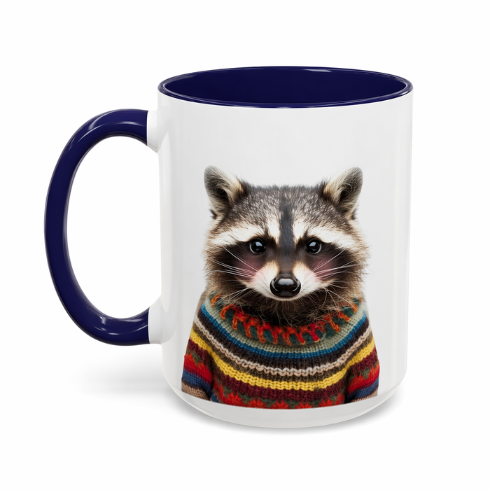 Sweater-Clad Raccoon Blush Coffee Tea Mug Default