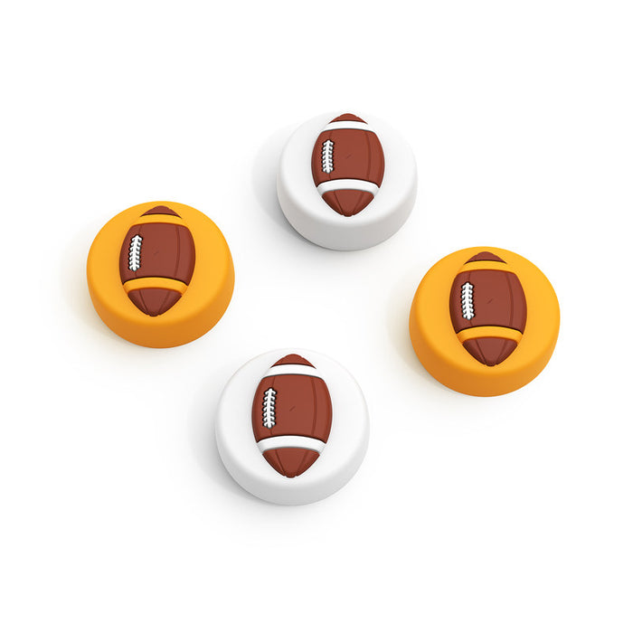 Switch Thumb Grips with Sport Designs: orange, brown basketball, cartoon style