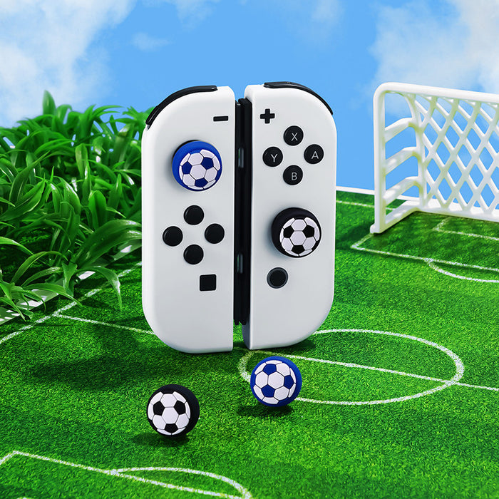 Switch Thumb Grips with Sport Designs: orange, brown basketball, cartoon style