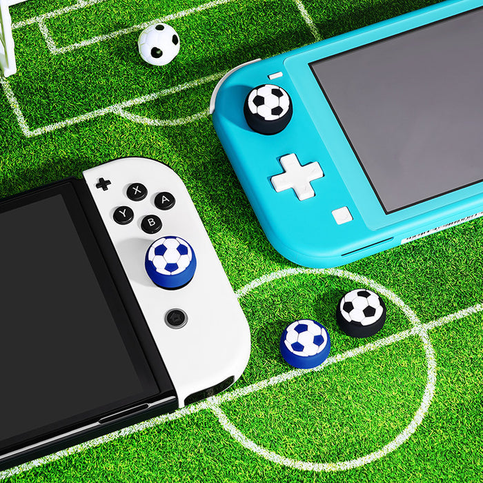 Switch Thumb Grips with Sport Designs: orange, brown basketball, cartoon style