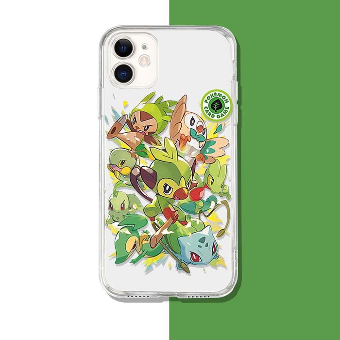 Sword and Shield Phone Case: clear, black Alice in Wonderland-themed characters, cute cartoon fantasy style