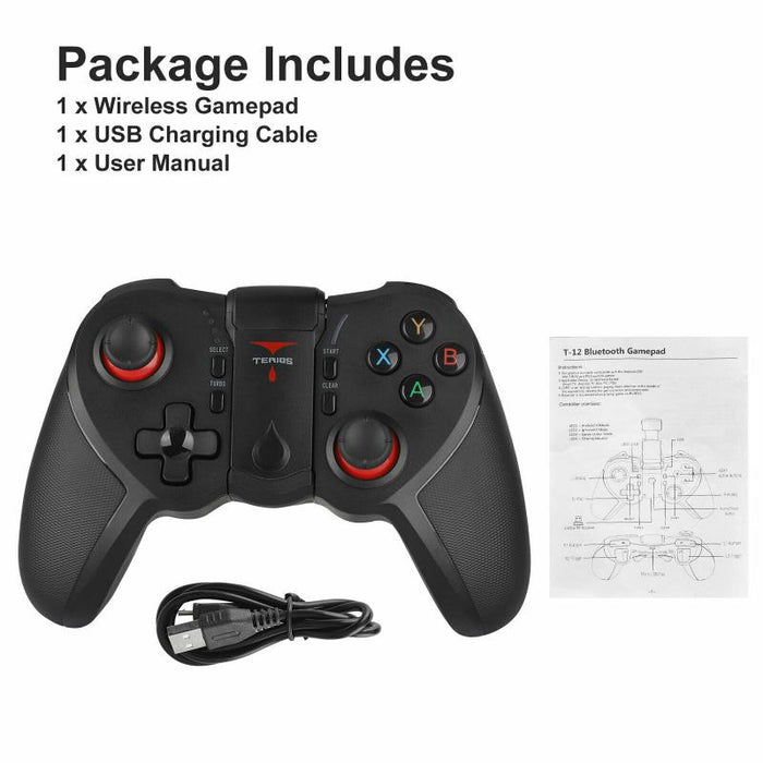 T12 PRO Dragon Bluetooth Gaming Controller for Android and iOS, Enhanced Gaming Experience: black, dark gray mobile gaming co