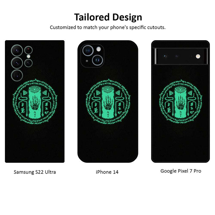 Tears of the Kingdom Phone Case: black, green The Legend of Zelda characters and symbols, including Link, video game fantasy
