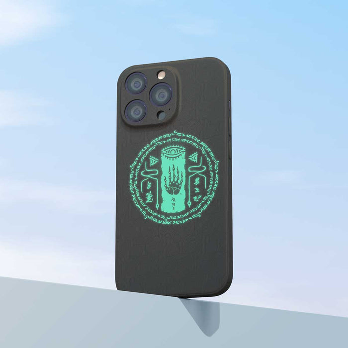 Tears of the Kingdom Phone Case: black, green The Legend of Zelda characters and symbols, including Link, video game fantasy