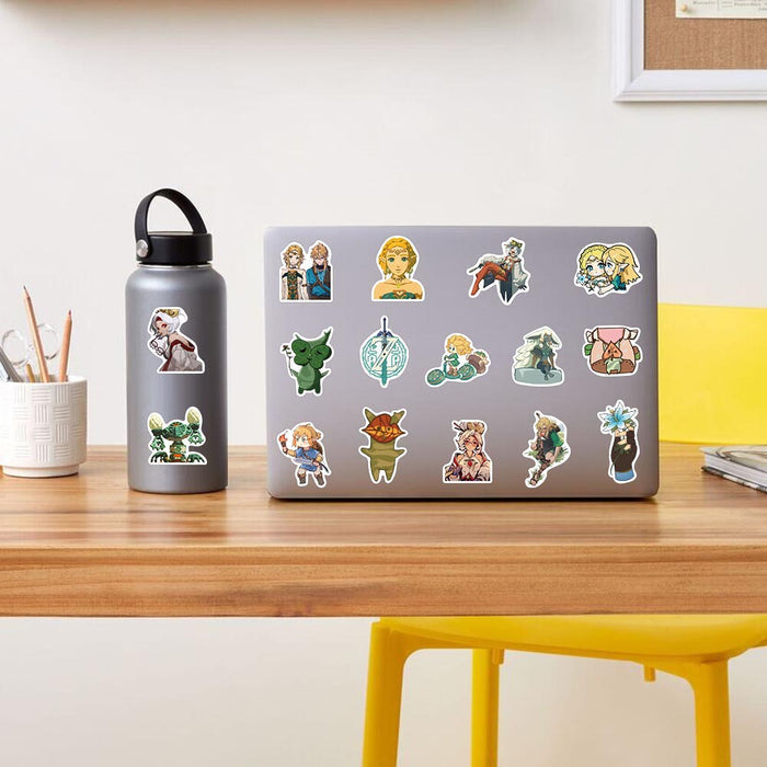 Tears of the Kingdom Zelda Stickers: multicolor, white mixed anime/cartoon characters, creatures, and fantasy-themed imagery