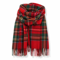 Traditional Plaid Gift Wrap Scarf Red