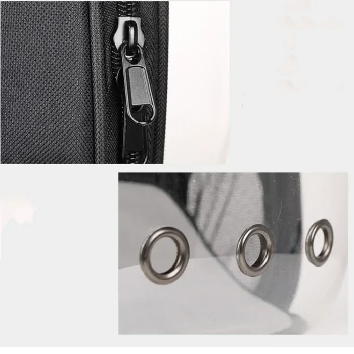 Transparent Cat Carrier with Enhanced Airflow: black, transparent cat, modern minimal style