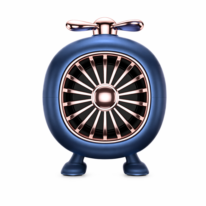 True Wireless Bluetooth 5.0 Mini Helicopter Speakers with Built-in Microphone Deep Blue