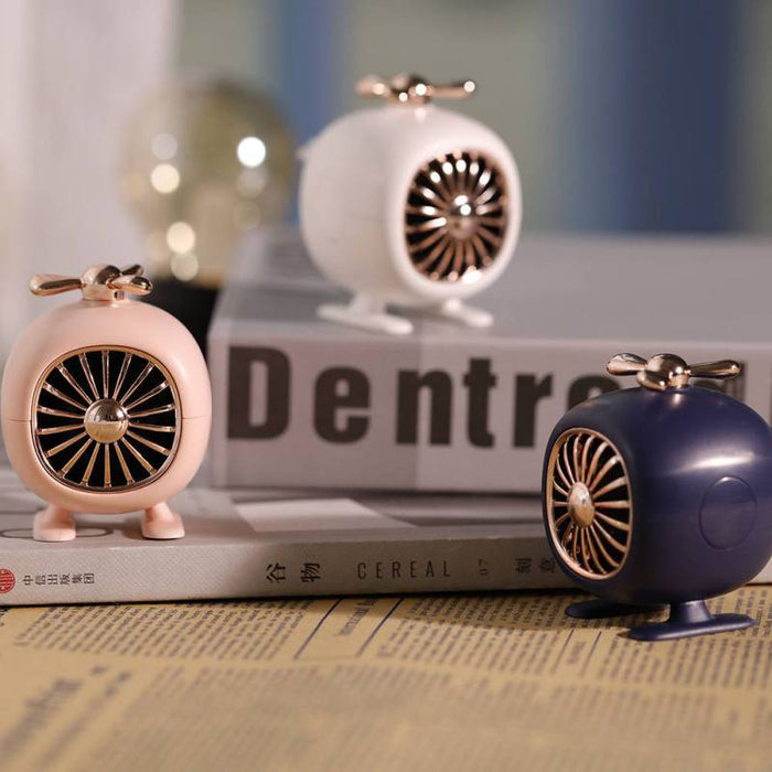 True Wireless Bluetooth 5.0 Mini Helicopter Speakers with Built-in Microphone: pink, silver cartoon helicopter theme, cute ca