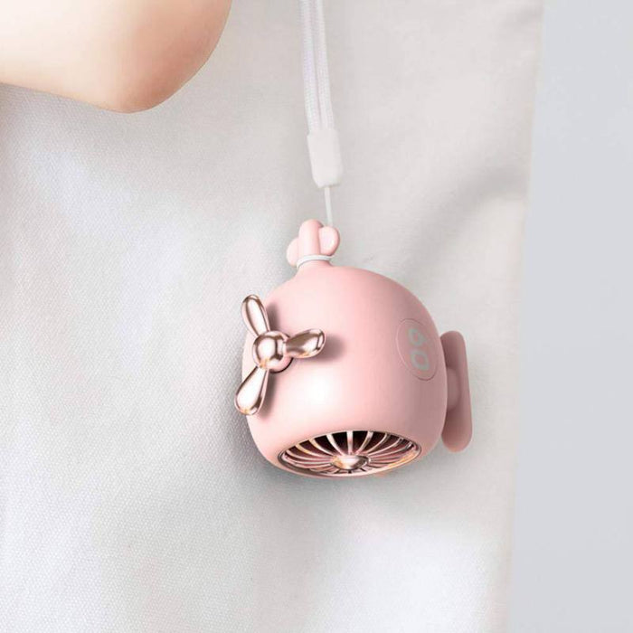 True Wireless Bluetooth 5.0 Mini Helicopter Speakers with Built-in Microphone: pink, silver cartoon helicopter theme, cute ca