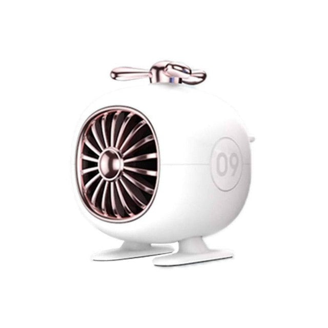 True Wireless Bluetooth 5.0 Mini Helicopter Speakers with Built-in Microphone: pink, silver cartoon helicopter theme, cute ca
