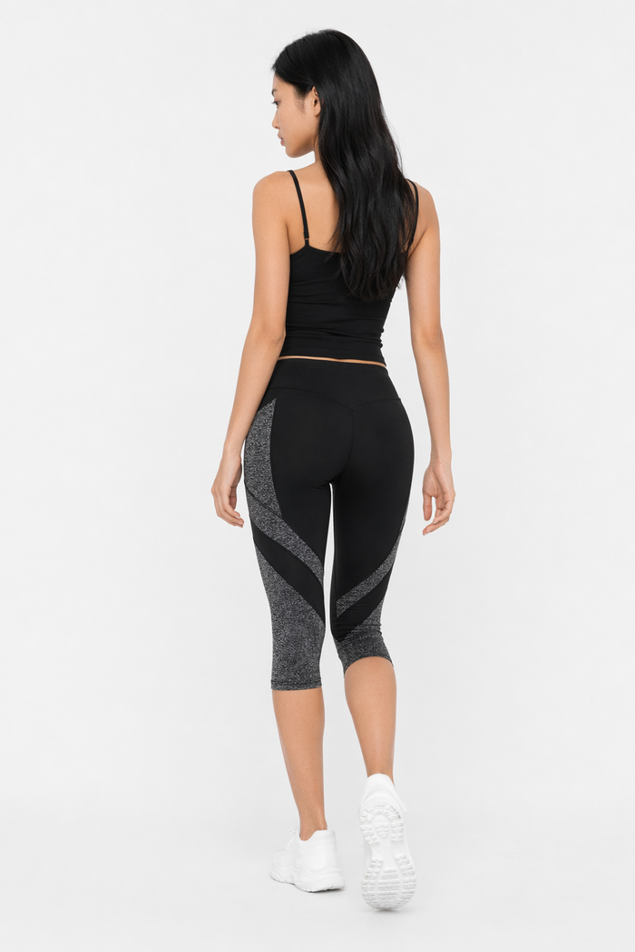 Two Tone High-Waisted Yoga Leggings Default