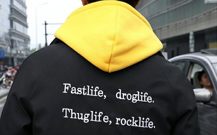 Two Tone Hooded Coat for Men: Enhancing Style and Warmth: black, red hooded puffer coat, urban streetwear style