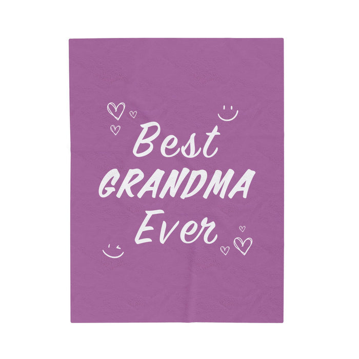 Ultimate Grandma Blanket Cozy Throw: purple, white blanket or throw, cute typographic style