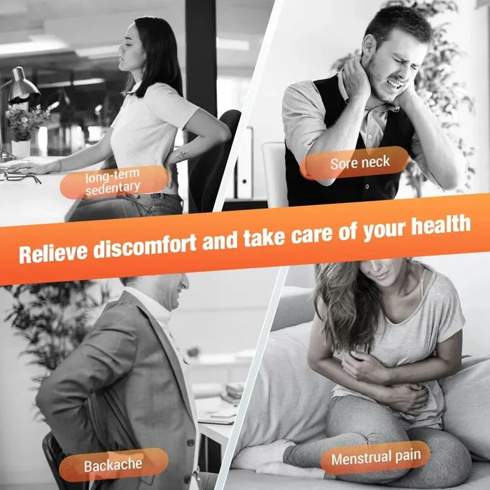 USB Heat Pad for On-The-Go Warmth: gray, orange rectangular electric heating pad, minimal style