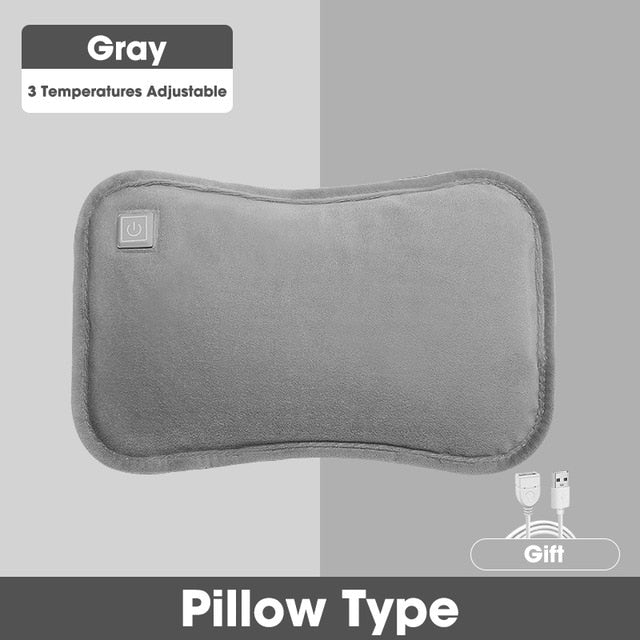 USB Versatile Hand Warmer with Heating Function: dark green, black warming pad, product advertisement graphic style