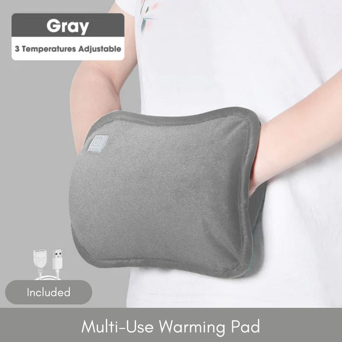 USB Versatile Hand Warmer with Heating Function: dark green, black warming pad, product advertisement graphic style
