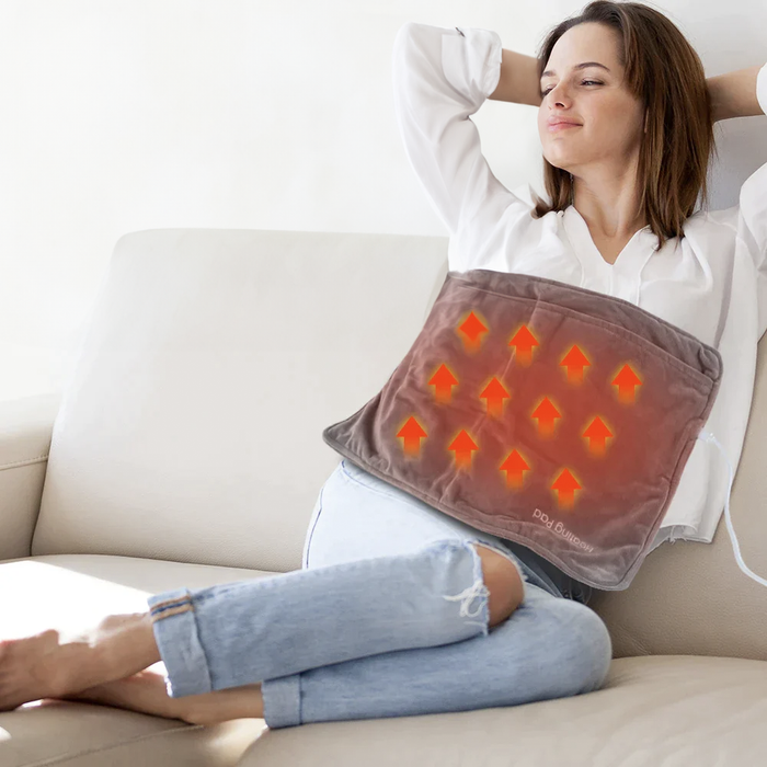 USB Winter Foot Warmers: brown, orange heated pad, minimal style