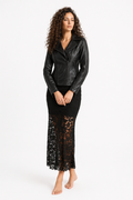 Vegan Biker Jacket with Stud Embellishments for Women Black