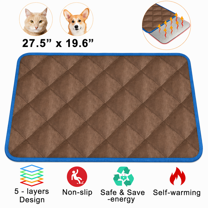 Versatile Self-Warming Pet Bed with Thermal Technology Default