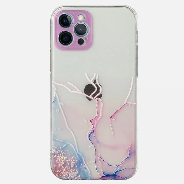 Vibrant Flexible Silicone iPhone Case: clear, transparent phone case, abstract artistic style