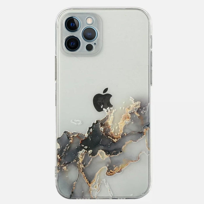 Vibrant Flexible Silicone iPhone Case: clear, transparent phone case, abstract artistic style
