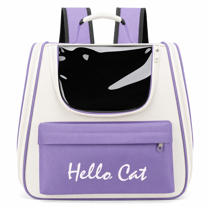 Vibrant Ventilated Feline Backpack for Exploring Purple