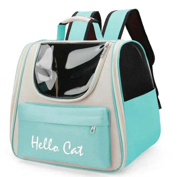 Vibrant Ventilated Feline Backpack for Exploring: gray, black cat, minimal cartoon pet accessory style