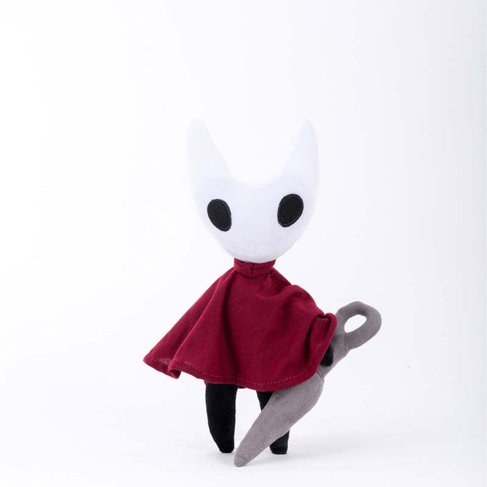 Void Knights Plush Toys for Gamers: white, black horned cartoon character, cartoon, game-inspired style