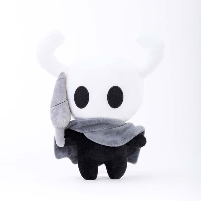 Void Knights Plush Toys for Gamers: white, black horned cartoon character, cartoon, game-inspired style