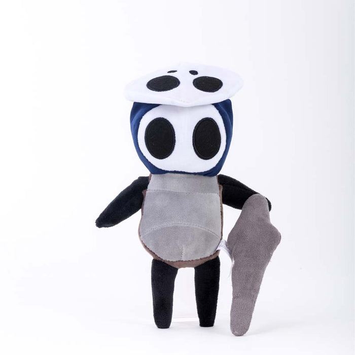 Void Knights Plush Toys for Gamers: white, black horned cartoon character, cartoon, game-inspired style