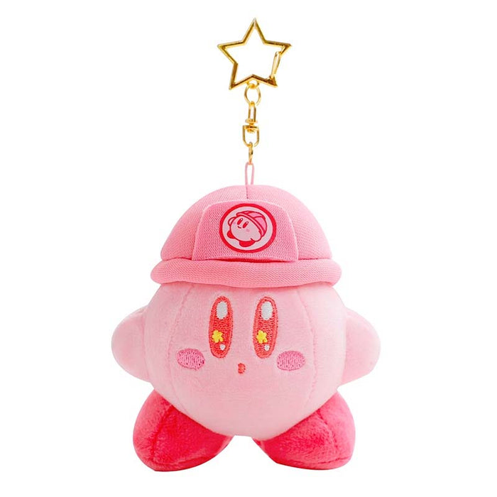 Waddle Dee & Kirby Plush Keychain: pink, red Kirby character, cartoon kawaii style
