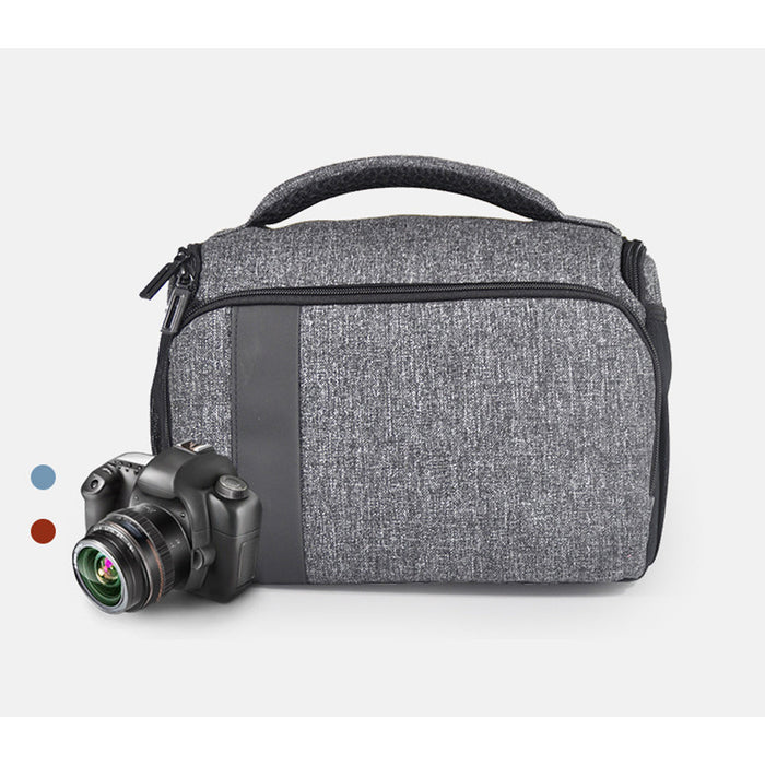Water-Resistant Camera Case for Travel: heather gray, black camera bag, minimal style