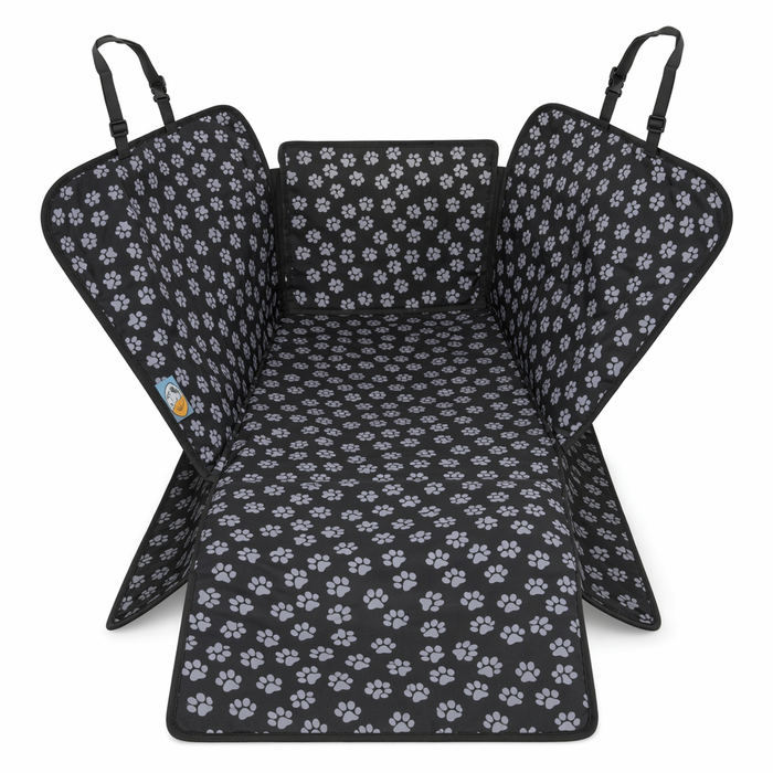 Water-Resistant Car Seat Protector for Dogs with Paw Design Default