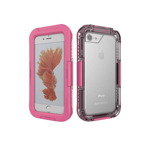 Water-Resistant Durable Protective Cover for iPhone 7, 7 Plus, 8, 8 Plus: transparent, black smartphone protective case, mini