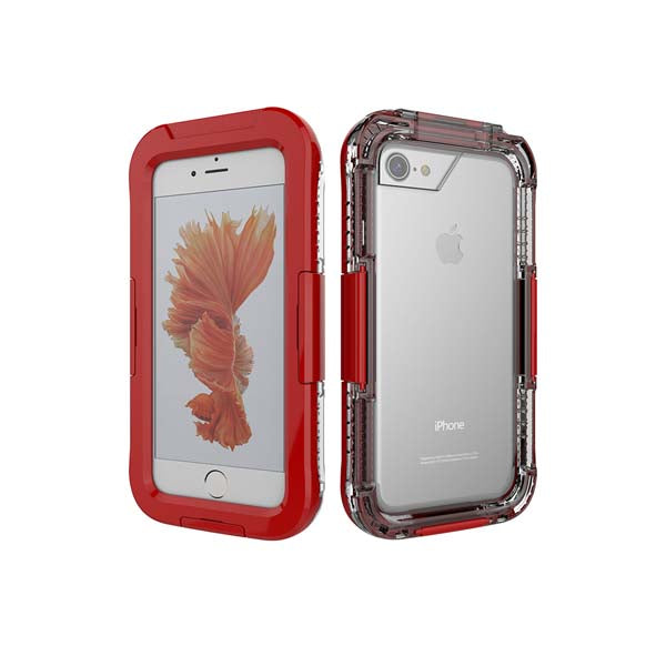 Water-Resistant Durable Protective Cover for iPhone 7, 7 Plus, 8, 8 Plus: transparent, black smartphone protective case, mini