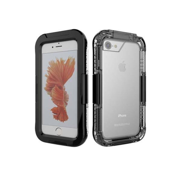 Water-Resistant Durable Protective Cover for iPhone 7, 7 Plus, 8, 8 Plus: transparent, black smartphone protective case, mini