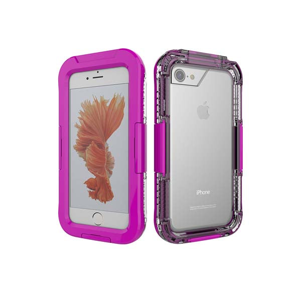 Water-Resistant Durable Protective Cover for iPhone 7, 7 Plus, 8, 8 Plus: transparent, black smartphone protective case, mini