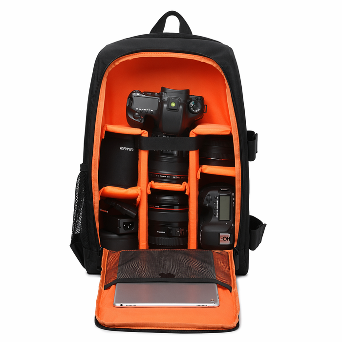 Waterproof Camera Backpack for All-Weather Conditions Orange