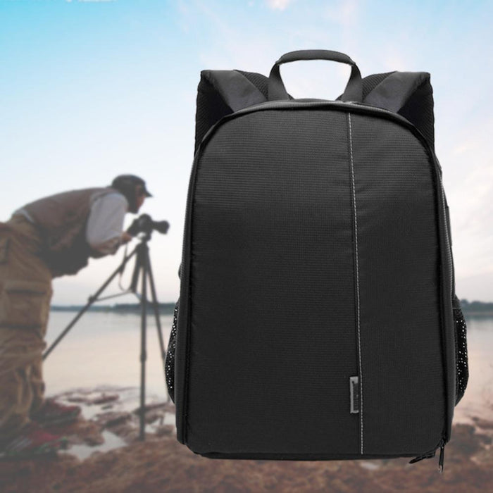 Waterproof Camera Backpack for All-Weather Conditions: black, green camera backpack, functional protective camera gear bag st