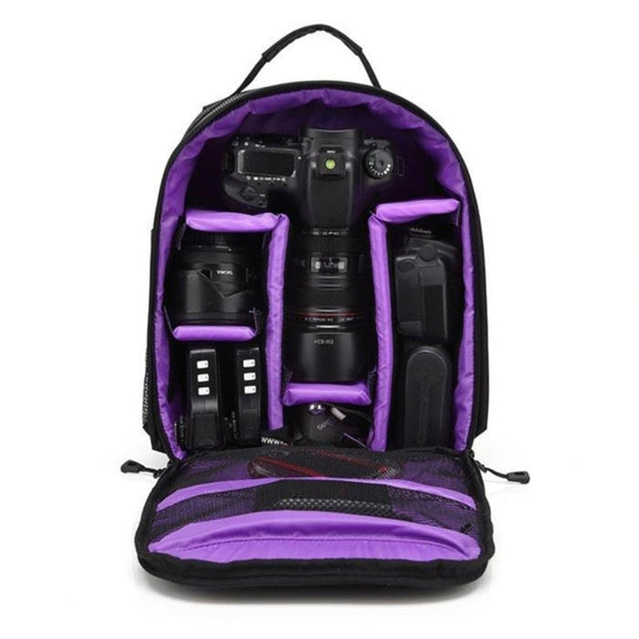Waterproof Camera Backpack for All-Weather Conditions: black, green camera backpack, functional protective camera gear bag st