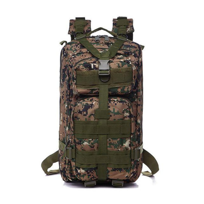 Waterproof Outdoor Backpack for Hiking and Camping with Military-Inspired Design: tan, black backpack, tactical style