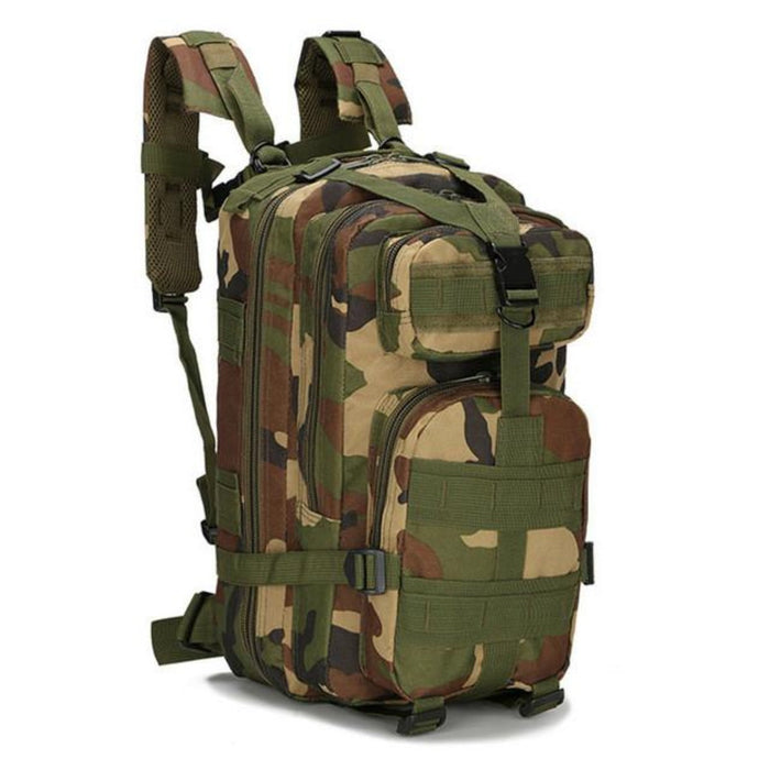 Waterproof Outdoor Backpack for Hiking and Camping with Military-Inspired Design: tan, black backpack, tactical style