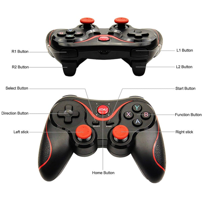 Wireless Bluetooth Mobile Gaming Controller for Android and PCs, Dragon TX3 Edition: black, dark gray Bluetooth mobile game c