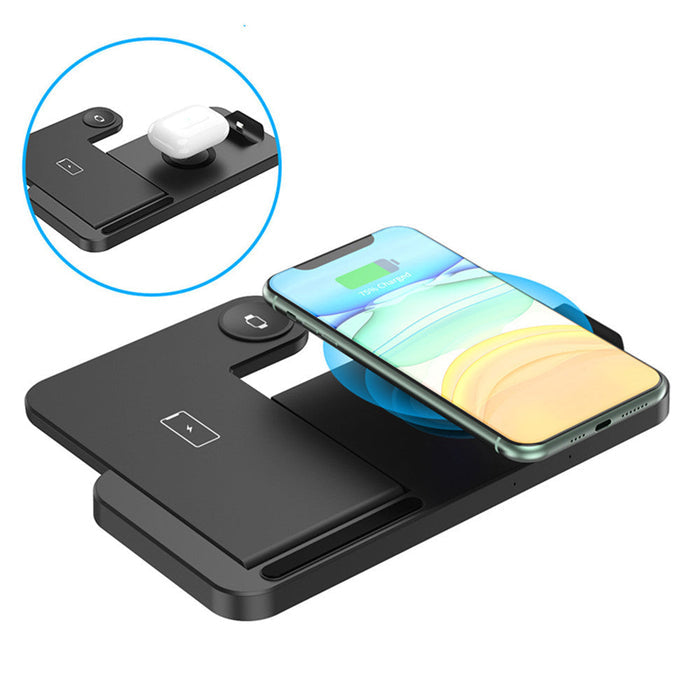 Wireless Charging Station for iPhone and Samsung Devices: black, white multi-device charging stand, minimal modern style