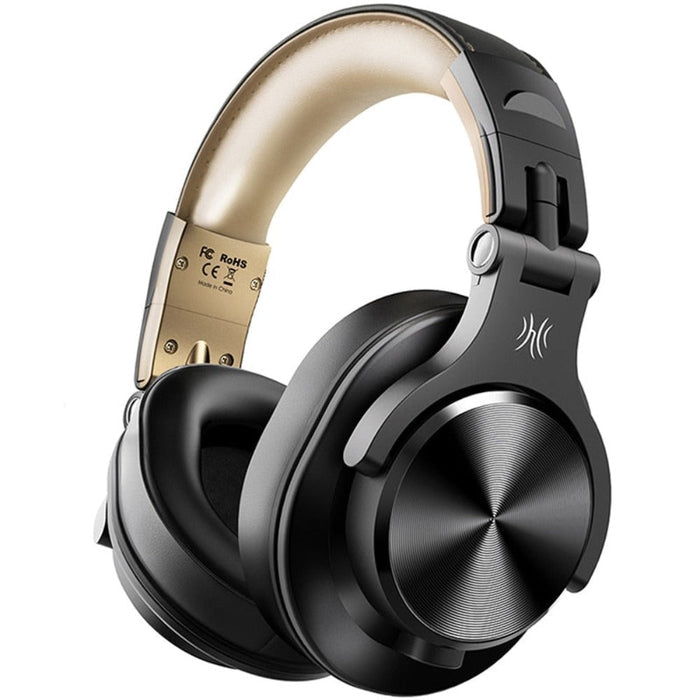 Wireless Fusion Headphones with Bluetooth Connectivity: silver, brown over-ear headphones, modern premium style