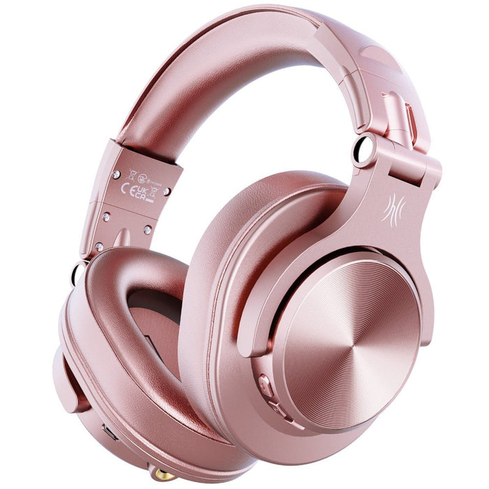Wireless Fusion Headphones with Bluetooth Connectivity: silver, brown over-ear headphones, modern premium style