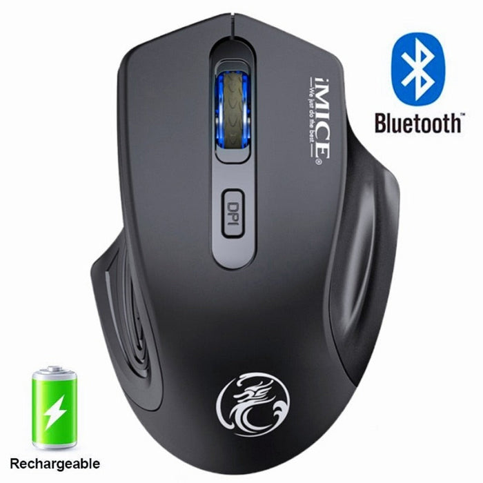 Wireless Silent Bluetooth Mouse, Dragon Edition: black, dark gray wireless computer mouse, modern gaming-style style